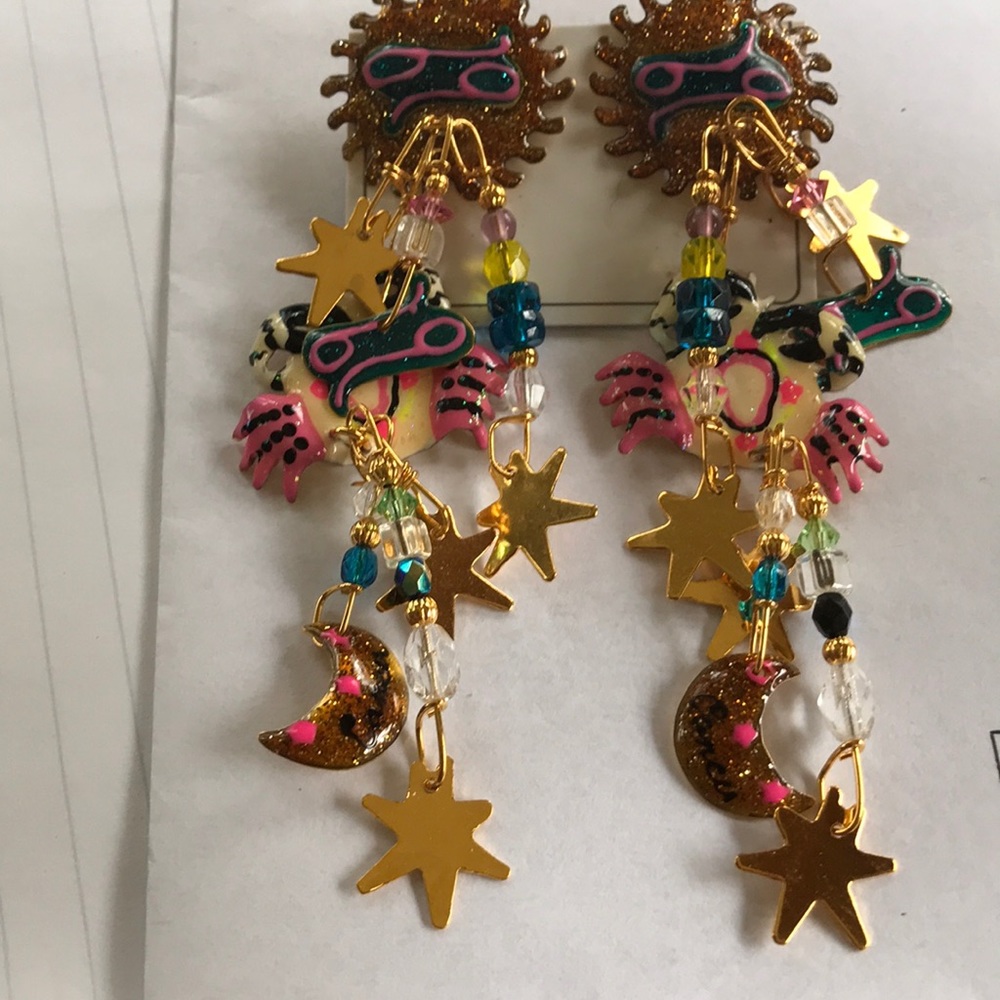 Vintage Lunch at the Ritz Earrings Beach Theme
